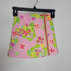 Lilly Pulitzer Girls Lenure Skort Pink Crab Muscle Mini Novelty Coastal Retro 6